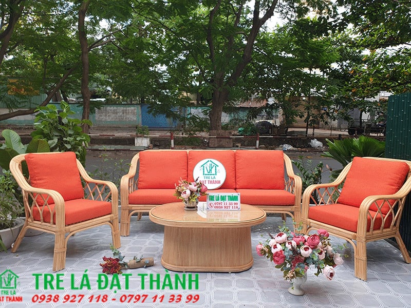 Bàn Ghế Mây Phòng Khách - BGMPK008